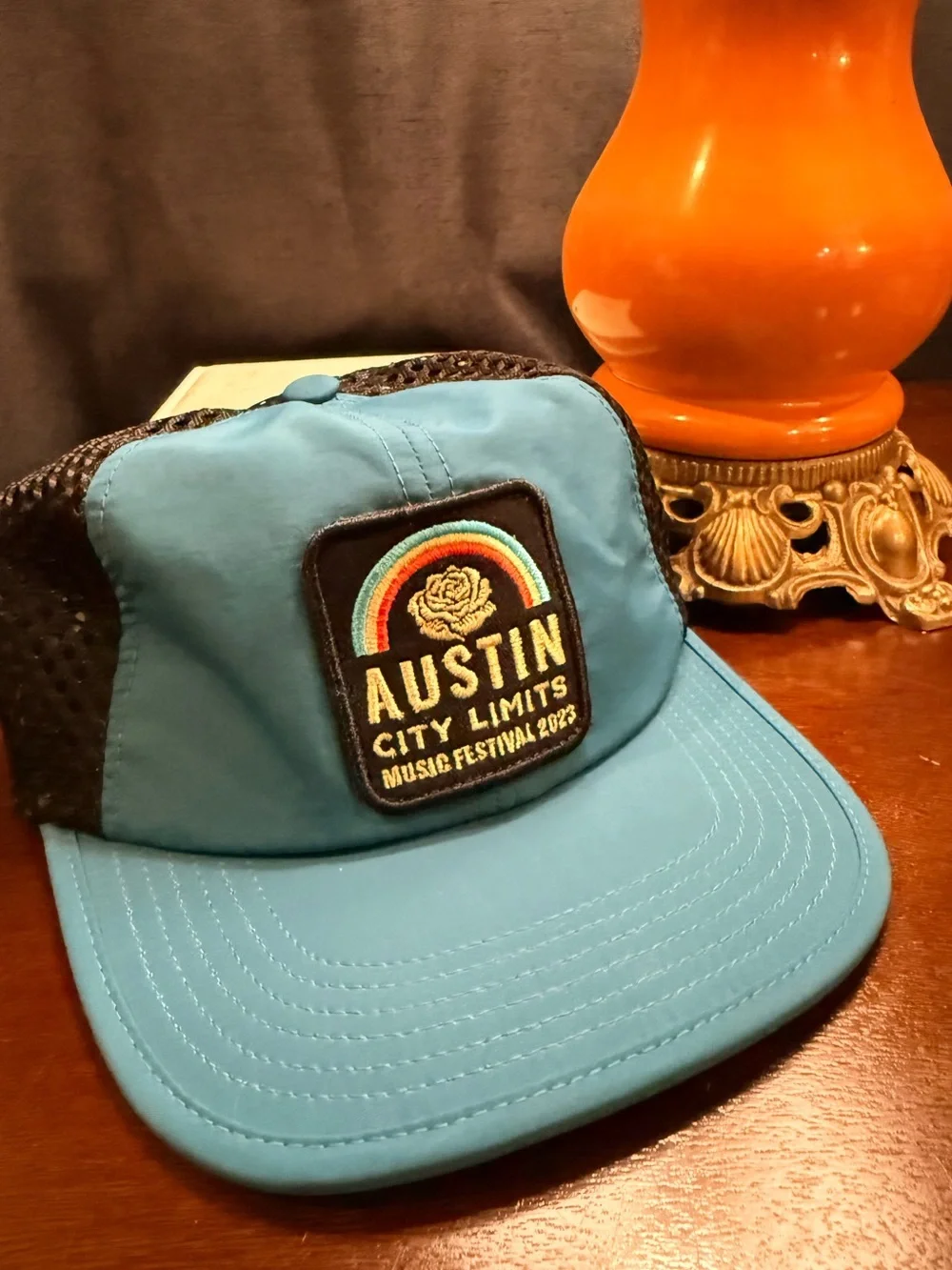 Howler Brothers Teal and Black Austin City Limits Patch Trucker Hat